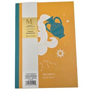 Modern Expressions Zodiac Notebook Aquarius Jan. 20-Feb18 (80) Sheets NEW